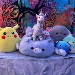 Bundle Of 7 Squishmallows Plus A Unicorn