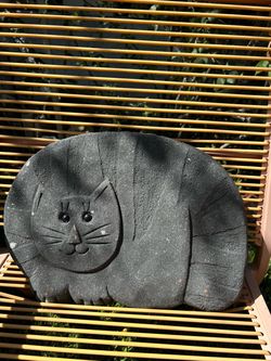 Cat stepping stone art