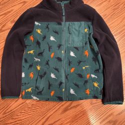 Boys Dinosaur Fleece Jacket  Size 8