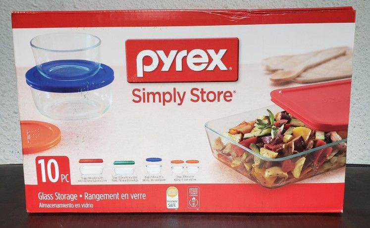 Pyrex Simply Store 10pcs Set New In Box $25