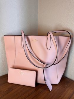 Kate Spade Tote Purse and Wallet Set, Light Pink