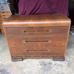 Vintage Lo-Boy Waterfall Dresser – Restored Solid Wood