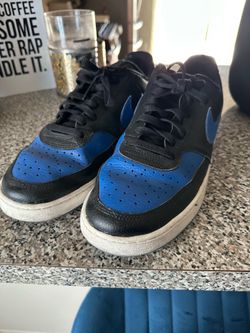 Nike Court Vision Low Basketball Sneakers – Black/Royal Blue – Men’s
