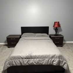Full Size Bed Included Mattress And 2 Night Stand 