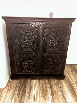 Hand Carved Imported Wood Dresser Furniture