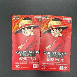 One Piece OP-13 Carrying On His Will Booster Pack x2