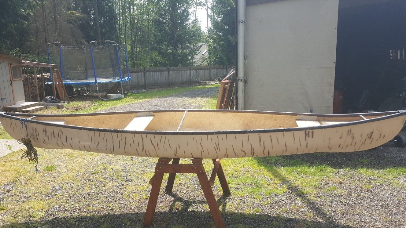 Sears & Roebuck 15' fiberglass Canoe
