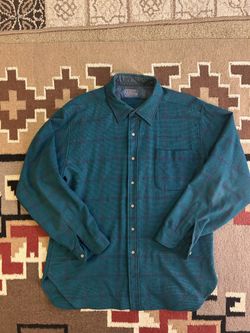 Vintage Pendleton Wool Shirt Button Up Men's XL Tartan Plaid Houndstooth