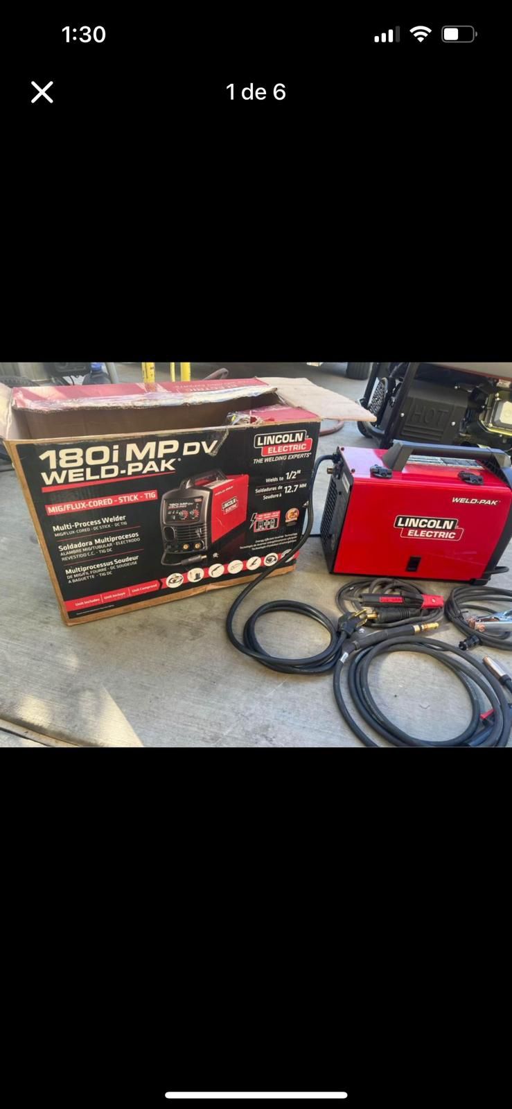 Lincoln Electric 180 Amp Weld-Pak 180i Multi-Process Stick/MIG/Flux-Core/TIG, 120V or 230V Aluminum Welder with Spool Gun sold separately
