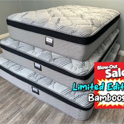 12in Queen LIMITED EDITION Bamboo Orthopedic Comfort Europillow Top Mattress 