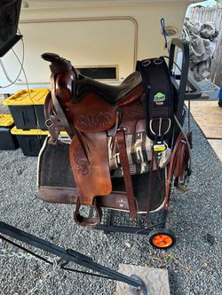 Horse saddle and  tach