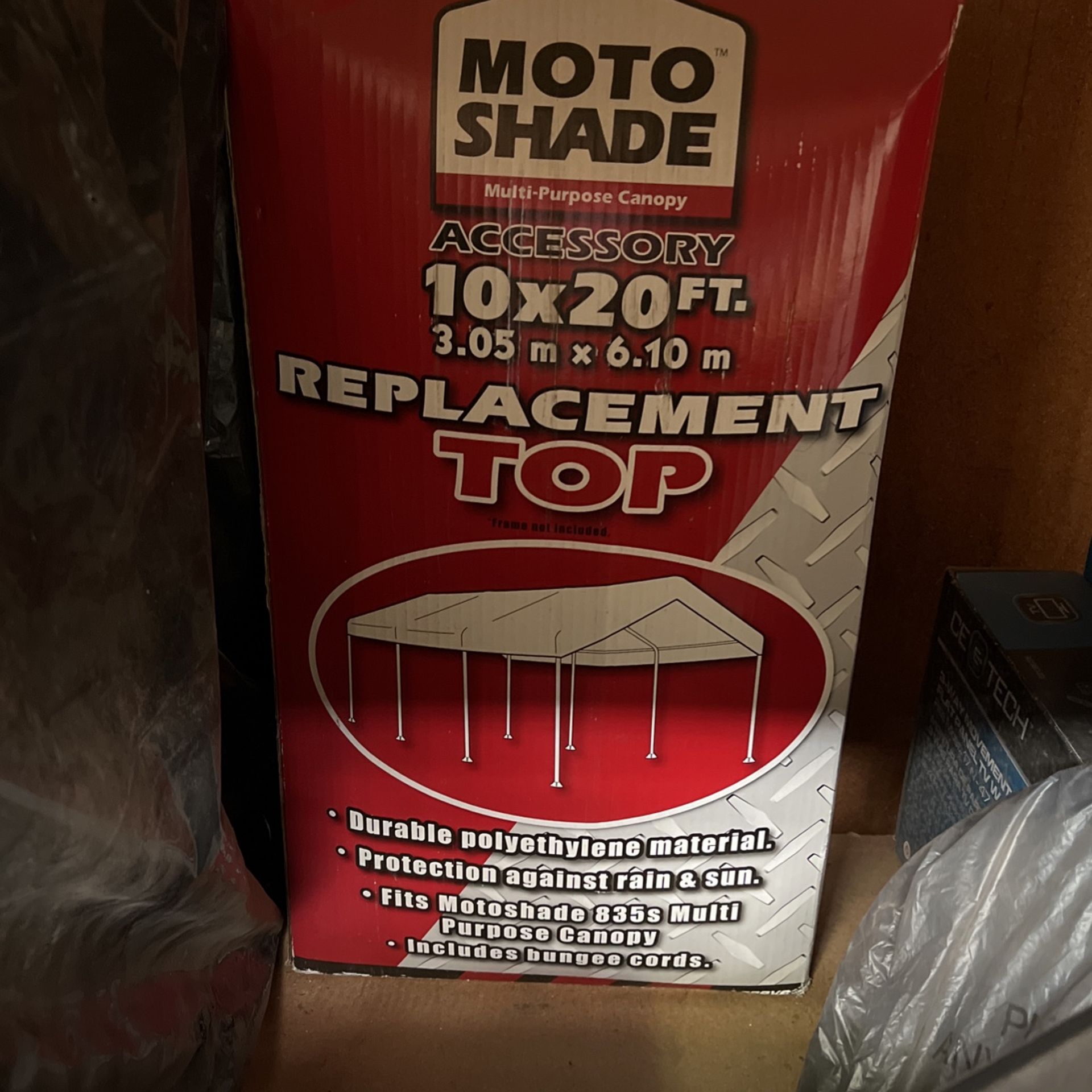 Moto Shade Replacement Top Multi Purpose Canopy 10x20ft