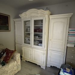 White 3 Piece Armoire/ Estate Sale