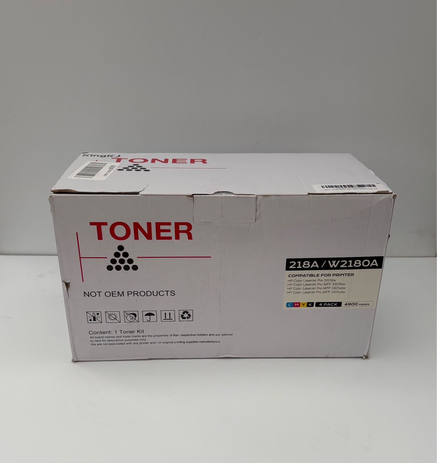 KingKJ Compatible Toner Cartridge 218A W2180A for HP Color LaserJet Pro 4-Pack