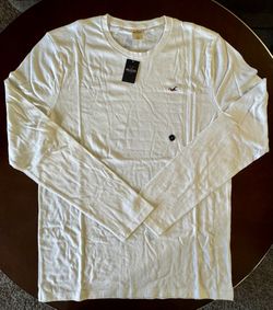 Brand New Hollister Men’s Long Sleeve White Tee