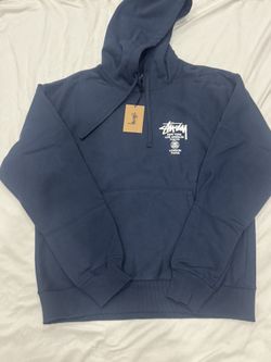 Navy Stussy Tour Hoodie