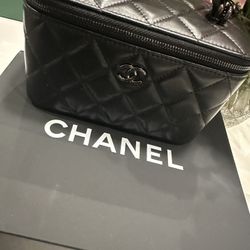 Chanel Vanity Triple Black Handle Bag