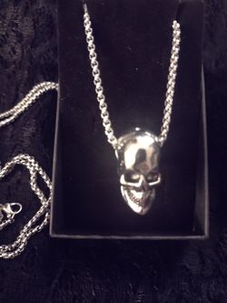 Gothic Skull Pendant  Necklace