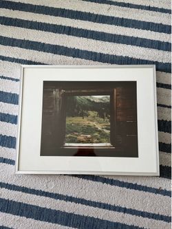 Canadian Mountain Cabin Window Photography Vintage Photo On Aluminum Frame 11x14