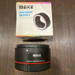 MK-EFTR-A Meike Metal Lens Adapter EF-EOSR Auto-Focus Mount Converter for Canon EF/EF-S Lens to EOS-R EOS-RP R5 R6 R7 R10 C70 and RED Komodo Cameras