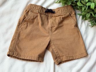 Toddler Boy Tan Shorts with Drawstring