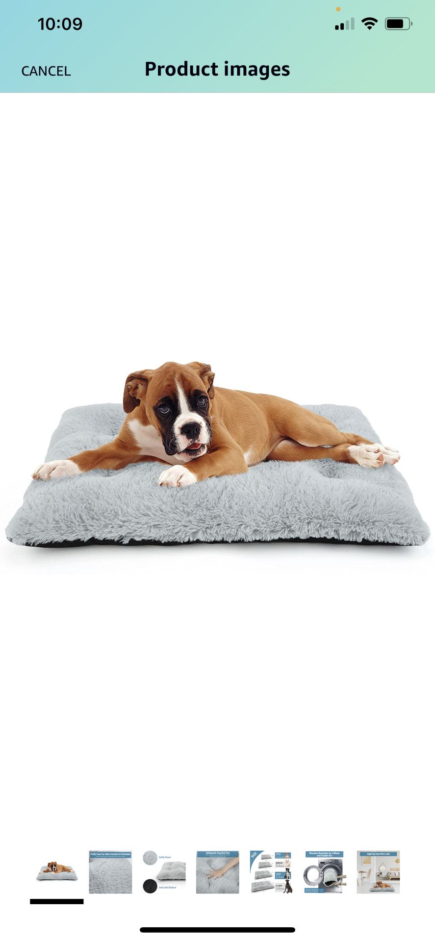 AIPERRO Dog Bed Crate Pad for Medium Dogs, Deluxe Fleece Plush Washable Fu