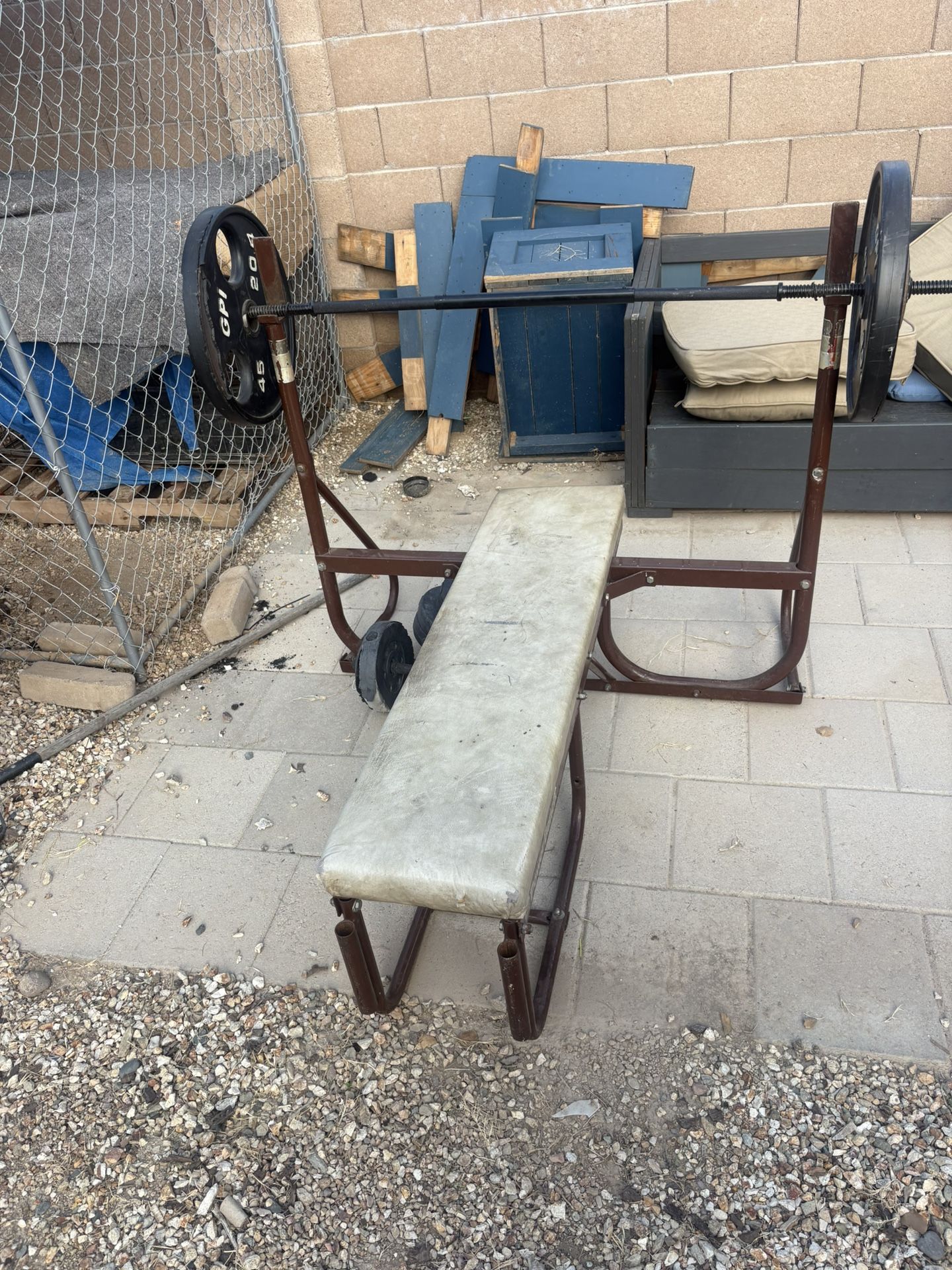 Bench With Bar Weight