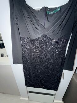 Black Dress Size 12 with Sequins New with tags