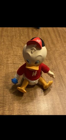 Huey Duck Tales Applause Vintage Disney Rubber Plush Toy