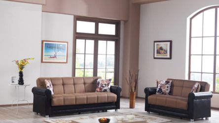 BRAND NEW 2PC STORGE SOFA BED AND LOVESEAT FOR $699!!