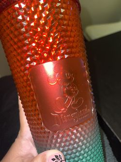 Disneyland Christmas Starbucks Studded Tumbler
