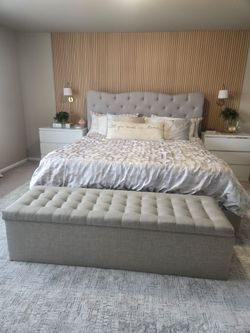 King Bedframe and 10" Gel Memory Foam Mattress