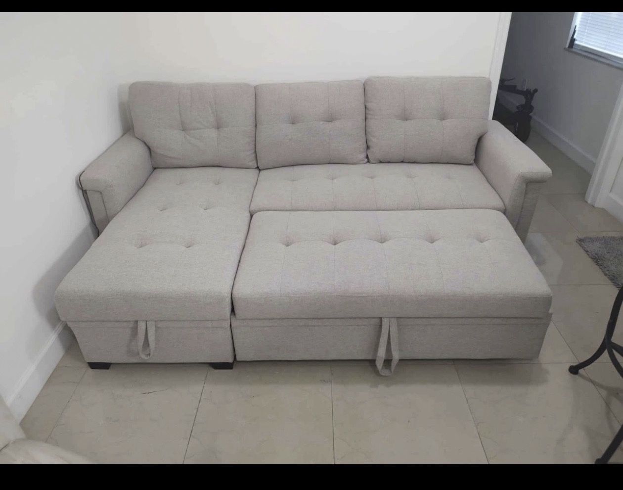 GREY SLEEPER SECTIONAL ππ»π©Ά (black Or grey available)