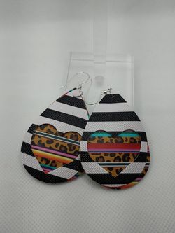 Faux leather earrings