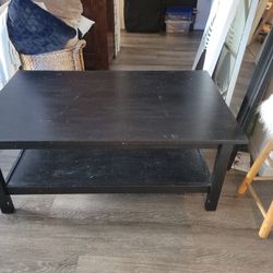 Wood Black Coffee Table 