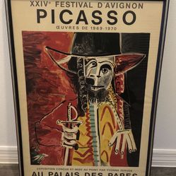XXIV Festival d’Avignon Pablo Picasso L’Oeuvres Lithograph Exhibition Poster Mourlot France