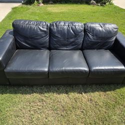 Black Sofa Quality Leather