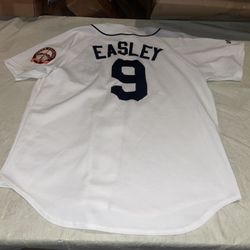 Damion Easley Detroit Tigers Majestic Jersey White  Men Large Patch Trumbull USA