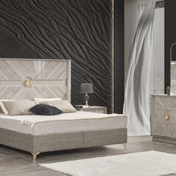 4 PC BEDROOM SET BRAND NEW (MATTRESS AND CHEST SOLD SEPARATELY)