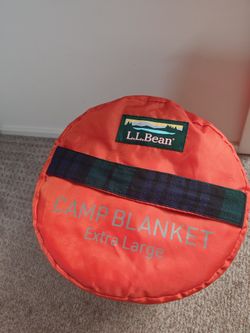 LL Bean Flannel Lined Camp Blanket Extra  Large