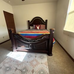 No Mattress Or Box Only The bed frame. 