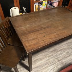 Pottery Barn Kids Wooden Table And  2 Chairs