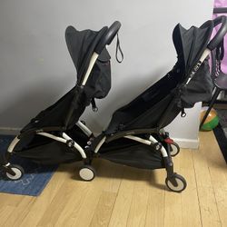 Yoyo Double Stroller Yoyo Connect Babyzen Stokke  Plus Blue Bassinet 