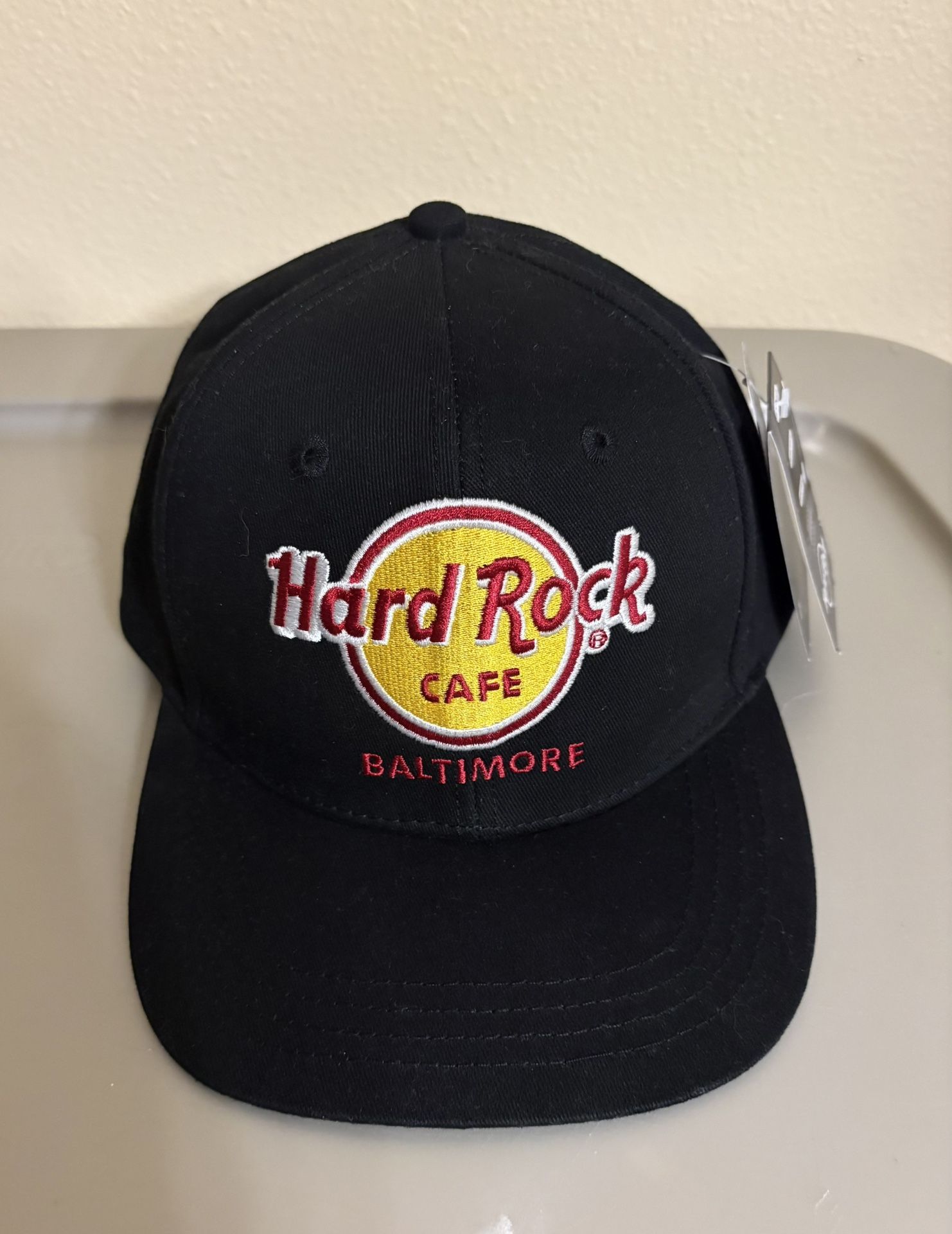 Hard Rock Cafe Baltimore Adj Snapback Blk Flat Bill Hat Adult