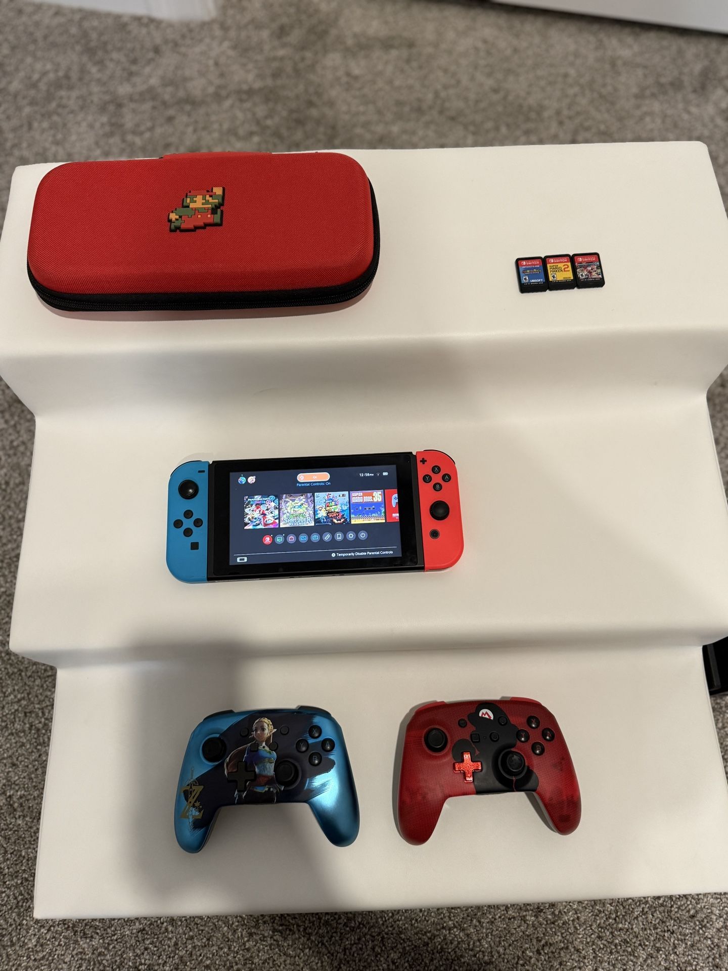 Nintendo Switch With Lots Of Accessories And Downloaded Games