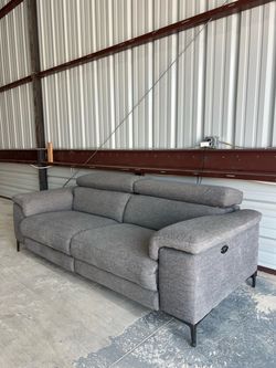 Grey Electric Recliner Sofa