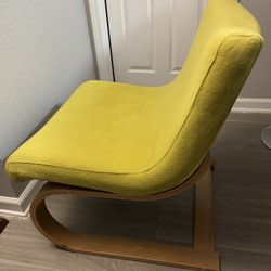 IKEA chair (wooden base w/ lime green cushion) 