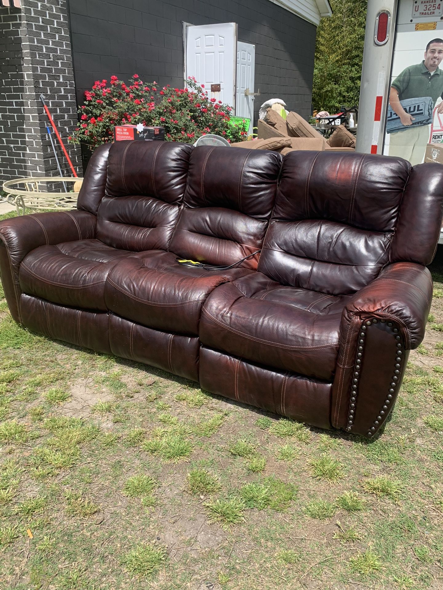 Reclining Leather Sofa
