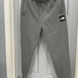 The North Face Grey  Fleece Jogger Sweatpants Men’s Size M Drawstring