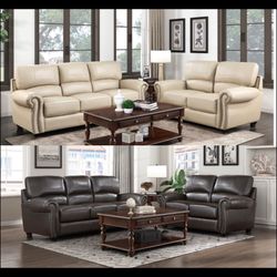 Brand new top grain leather couches for 999